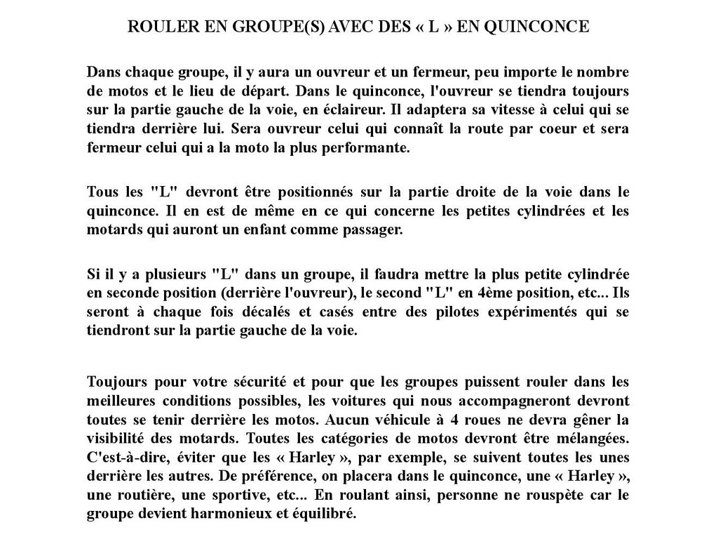 Rouler en Groupe 1