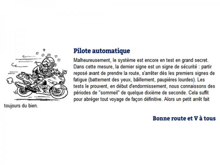 Les signes en moto